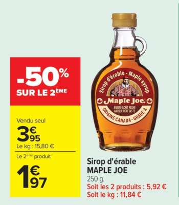 Sirop D'erable Maple Joe