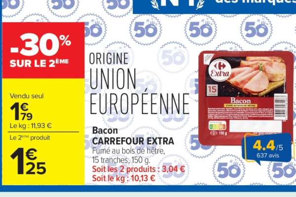 Bacon CARREFOUR EXTRA