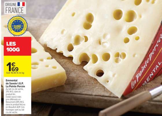 Emmental de Savoie I.G.P. La Pointe Percée