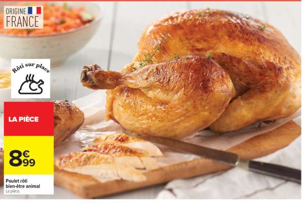 Poulet rôti bien-être animal