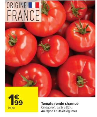 Tomate ronde charnue