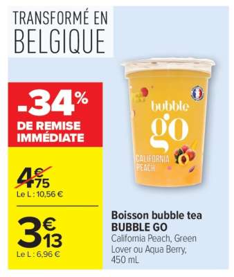 Boisson Bubble Tea BUBBLE GO