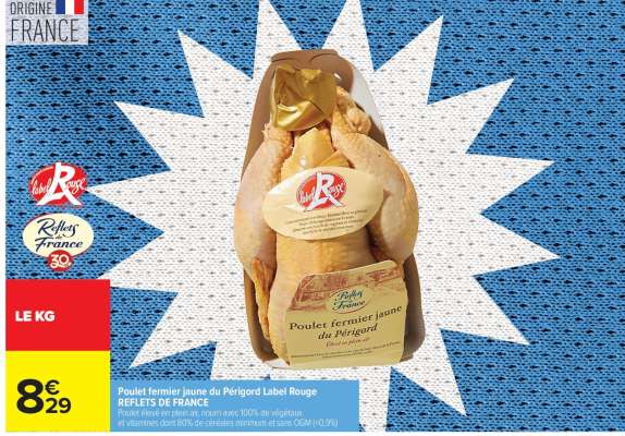 Poulet fermier jaune du Périgord Label Rouge REFLETS DE FRANCE