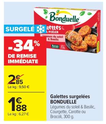 Galettes surgelées BONDUELLE