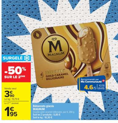 BÂTONNETS GLACÉS MAGNUM