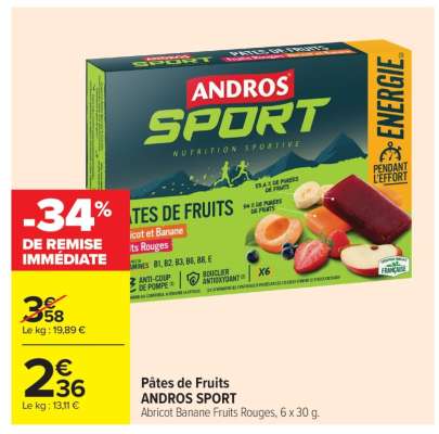 PATES DE FRUITS “ANDROS SPORT”