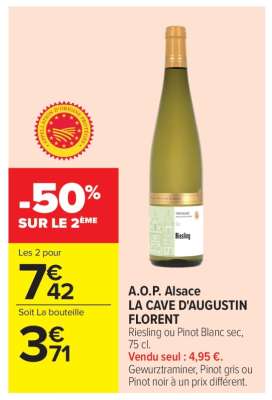 A.O.P. Alsace LA CAVE D'AUGUSTIN FLORENT