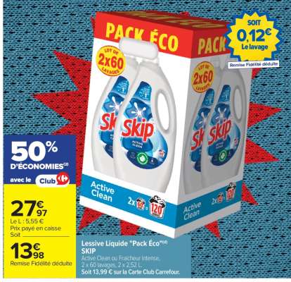 Lessive liquide «Pack éco» SKIP