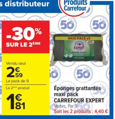 Éponges grattantes maxi pack CARREFOUR EXPERT
