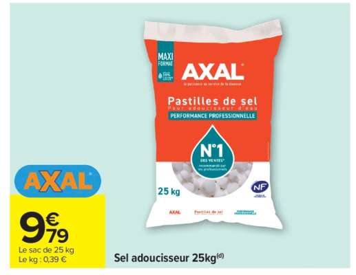 Sel adoucisseur 25kg