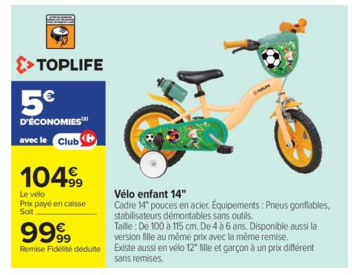 Vélo enfant 14"
