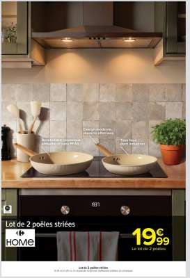 Lot de 2 poêles striées