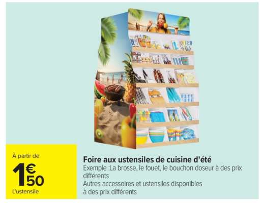 Foire aux ustensiles de cuisine d'été