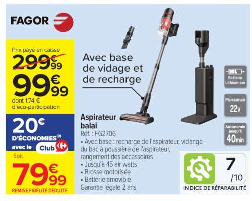 Aspirateur Balai