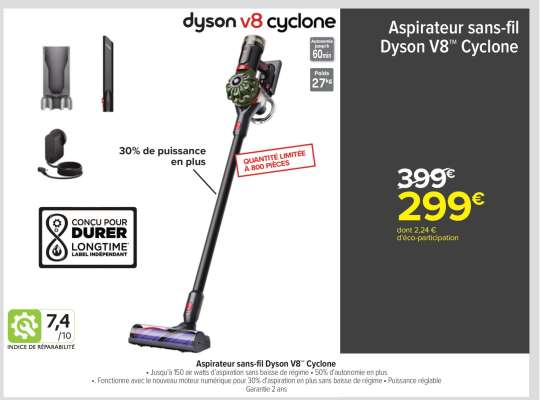 Aspirateur sans fil Dyson V8™ Cyclone