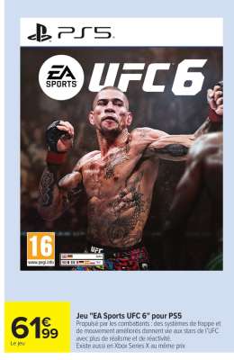 Jeu 'EA Sports UFC 6' pour PS5