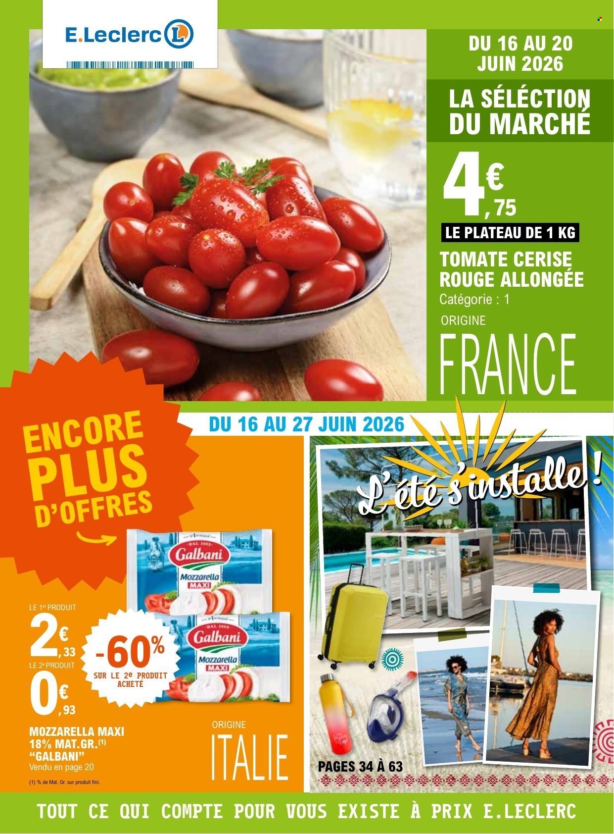 Catalogue E.Leclerc - 16/06/2026 - 27/06/2026. Page 1