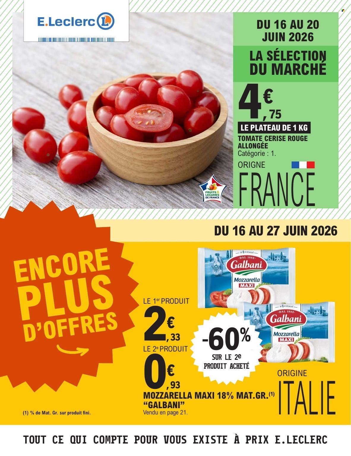Catalogue E.Leclerc - 16/06/2026 - 27/06/2026. Page 1