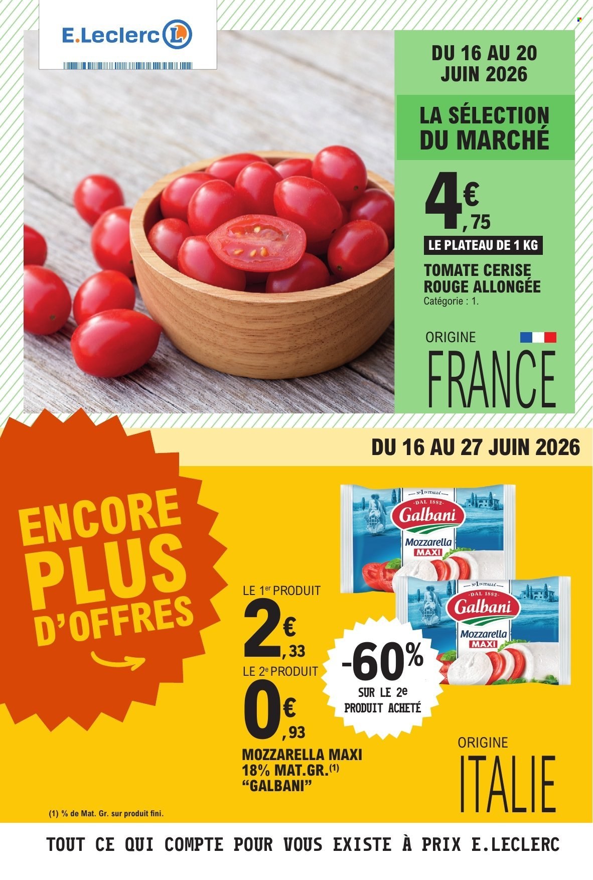 Catalogue E.Leclerc - 16/06/2026 - 27/06/2026. Page 1