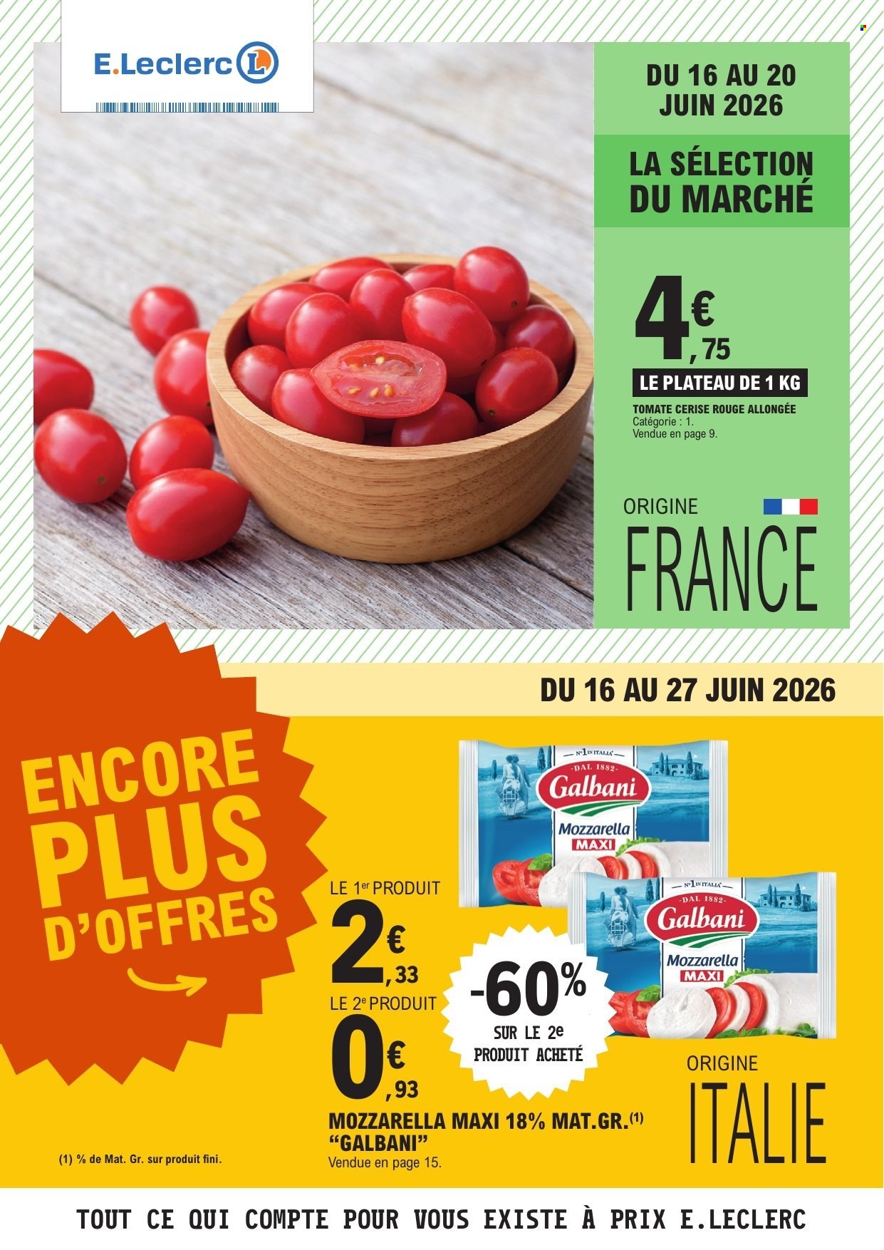 Catalogue E.Leclerc - 16/06/2026 - 27/06/2026. Page 1