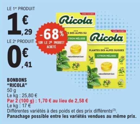 BONBONS "RICOLA"