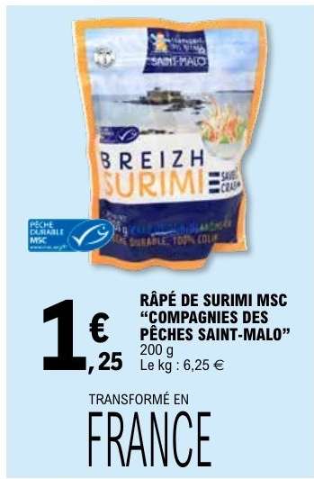 RÂPÉ DE SURIMI MSC “COMPAGNIES DES PÊCHES SAINT-MALO”