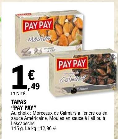 TAPAS 'PAY PAY'