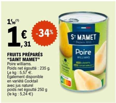 FRUITS PRÉPARÉS “SAINT MAMET”