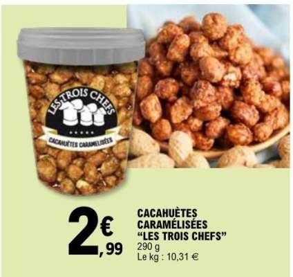 CACAHUÈTES CARAMÉLISÉES “LES TROIS CHEFS”