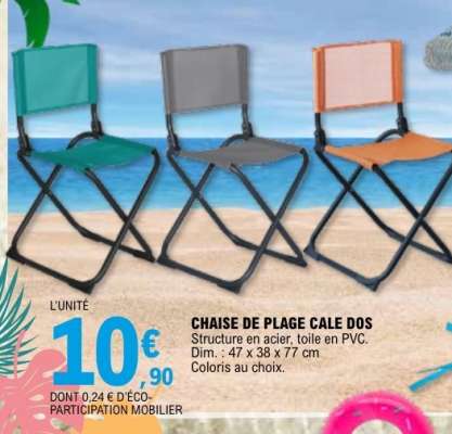 CHAISE DE PLAGE CALE DOS