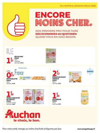 Catalogue Auchan - 16/06/2026 - 28/06/2026.