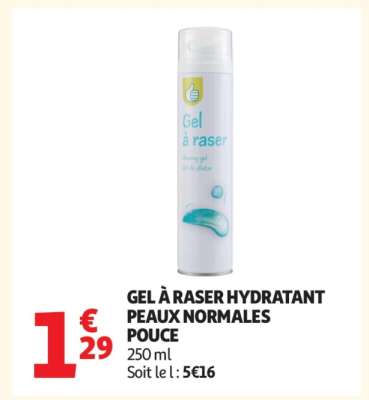 GEL À RASER HYDRATANT PEAUX NORMALES POUCE