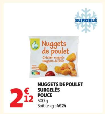 NUGGETS DE POULET SURGELÉS POUCE