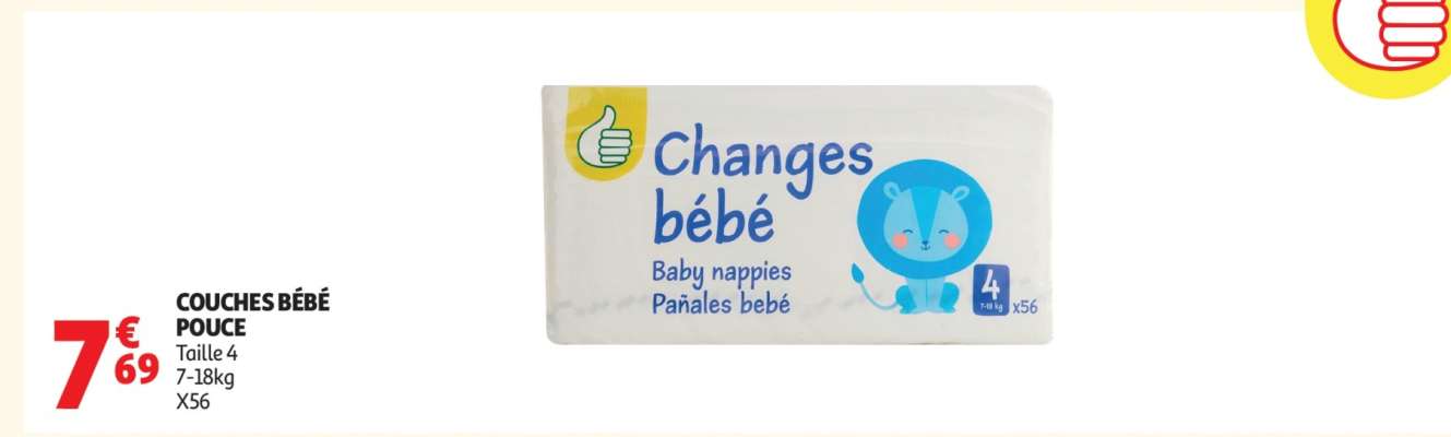 COUCHES BÉBÉ POUCE