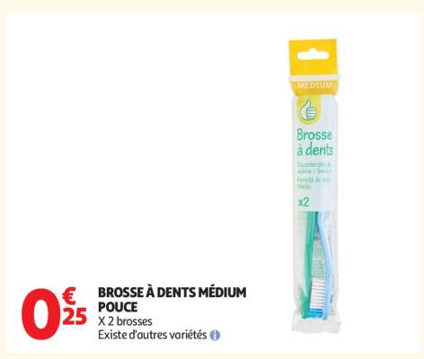 BROSSE À DENTS MÉDIUM POUCE