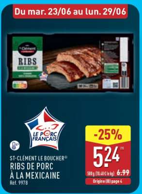 Ribs de Porc à la Mexicaine