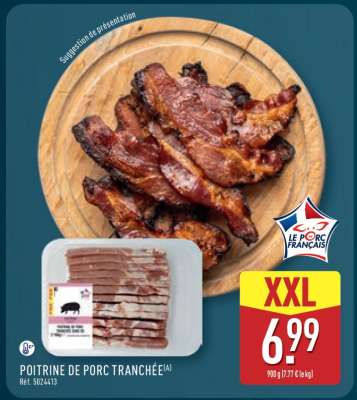 POITRINE DE PORC TRANCHÉE