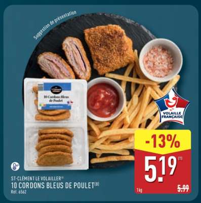 10 Cordons Bleus de Poulet