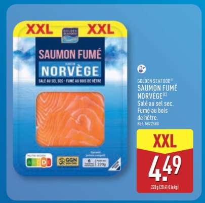GOLDEN SEAFOOD® SAUMON FUMÉ NORVÈGE