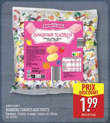 SWEETLAND BONBONS TENDRES AUX FRUITS