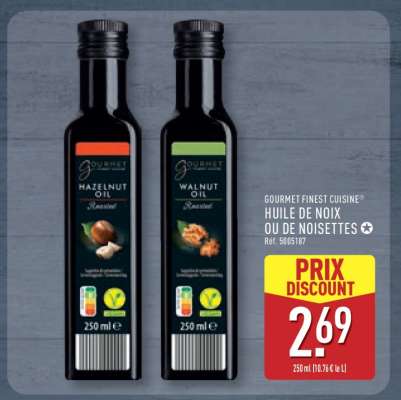 GOURMET FINEST CUISINE® HUILE DE NOIX OU DE NOISETTES
