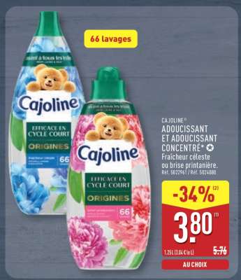CAJOLINE® ADOUCISSANT ET ADOUCISSANT CONCENTRÉ