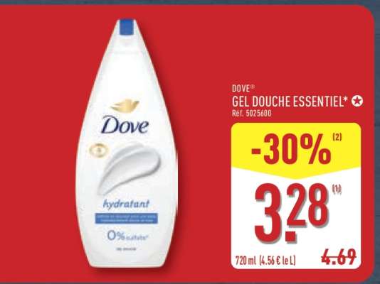 DOVE GEL DOUCHE ESSENTIEL