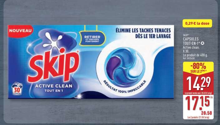 Skip capsules tout en 1