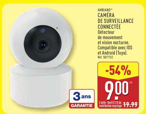 AMBIANO CAMÉRA DE SURVEILLANCE CONNECTÉE
