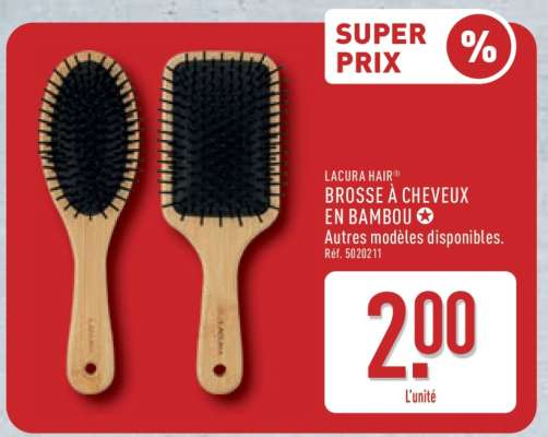 Lacura Hair Brosse à Cheveux en Bambou