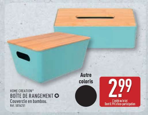 HOME CREATION® BOÎTE DE RANGEMENT
