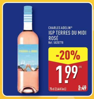 CHARLES ADELIN IGP TERRES DU MIDI ROSE