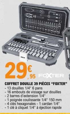 COFFRET DOUILLE 39 PIÈCES “FOXTER”