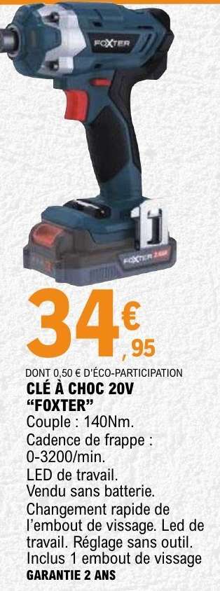CLÉ À CHOC 20V “FOXTER”